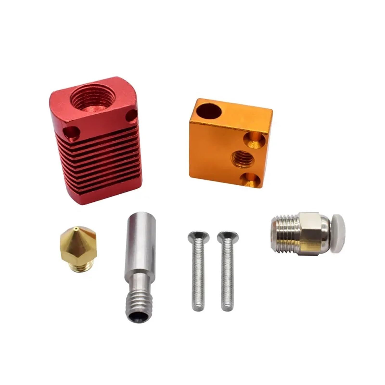 VNJUGF Zestaw zmontowanych końcówek wytłaczarki CR-10/CR10S/ 3/5 0,4 mm blok grzewczy dyszy akcesoria do drukarek 3D wanglan