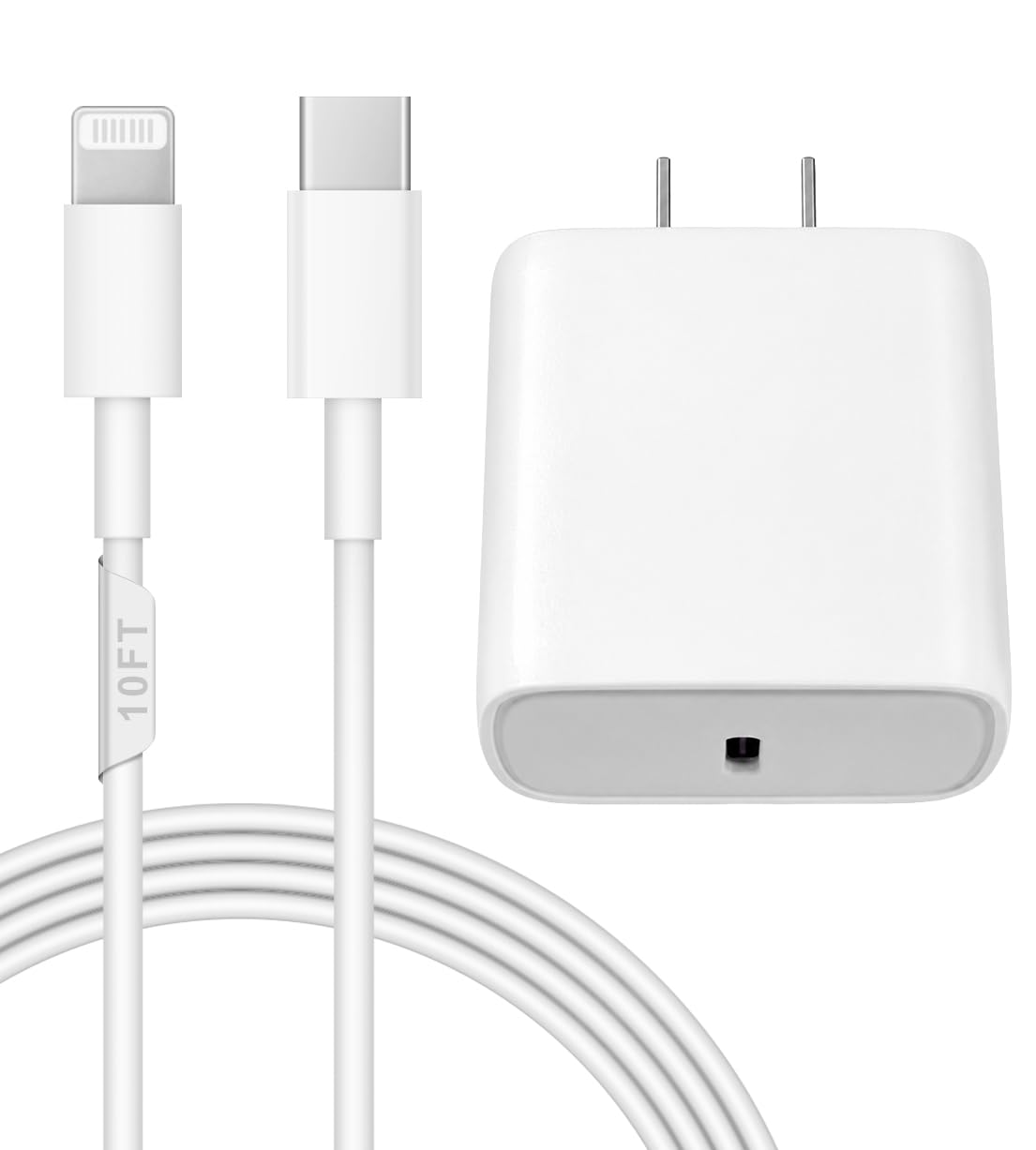 Extra Long 10FT iPhone 14 13 12 Charger Fast Charging 20W PD USB C Wall Charger with Fast Charging Cable Compatible iPhone 14/13/12/11/Pro/Pro Max/Mini/Xs Max/XR/X, iPad