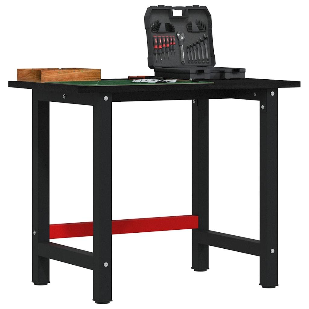 Banco de Trabajo Madera de Roble marrón Oscuro 100x60x81,5 cm, Banco De Trabajo, Mesa De Trabajo, Mesa Trabajo Taller, Banco Herramientas - 3309672