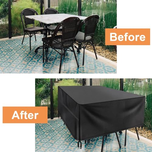 Housse salon de jardin imperméable et anti-UV pour mobilier extérieur