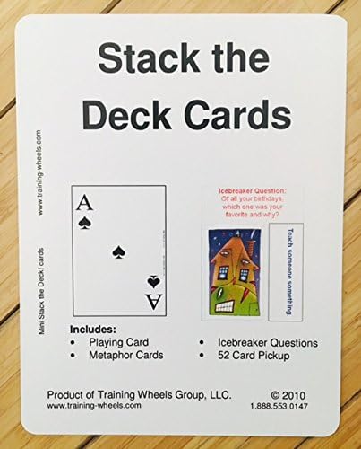 Training Wheels Stack The Deck Cards - Juegos de construcción de confianza, actividades de formación de equipos, iniciadores de conversación de