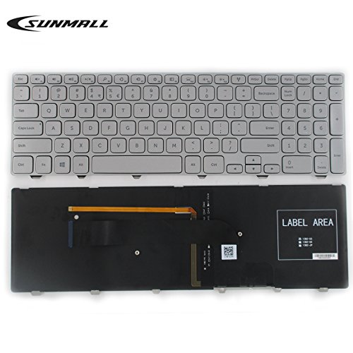 SUNMALL New Laptop Keyboard with Frame and Backlit Compatible with Dell Inspiron 15-7000