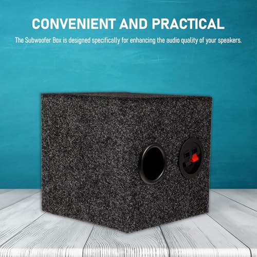 Boîtier de subwoofer voiture UKCOCO en bois foncé acoustique performant - 5