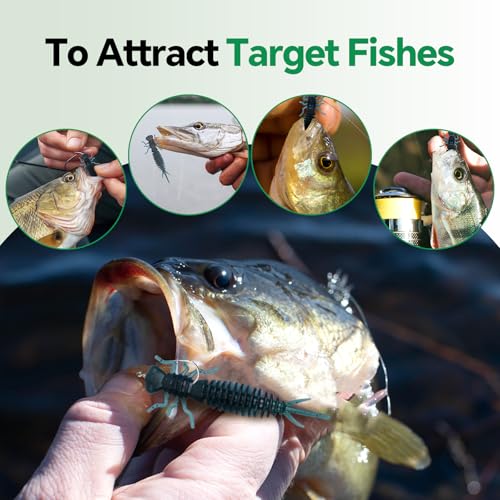 Image of Clearance Bionics-Designed Durable Soft Plastic Fishing Lures Kit with Bonus Accessories, 3 /4 /5 /6 Inch, 9-Type Lifelike Swimbaits in One Gear Set Included Tackle Box for Bass