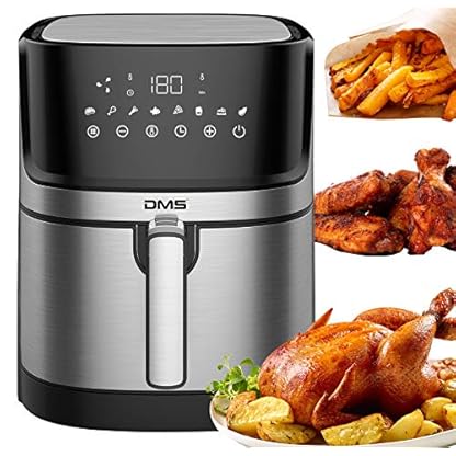 DMS XXL 6 Liter Heißluftfritteuse | Backofen | Heißluftgrill | Cooker | fettfrei und ohne Öl | inklusive 8 Programmen und digitalem Touch Display | 1800 Watt – Bild 3