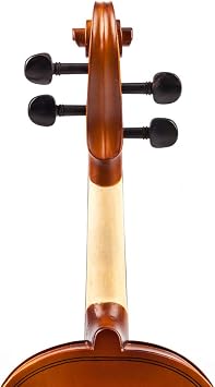 Ktaxon Acoustic Electric Violin, 4/4 Violin with EQ preamp and Ebony Accessories, Full-size Violin with AUX Cable, Shoulder Rest, Rosin, Extra String and Cleaning Cloth (Natural)