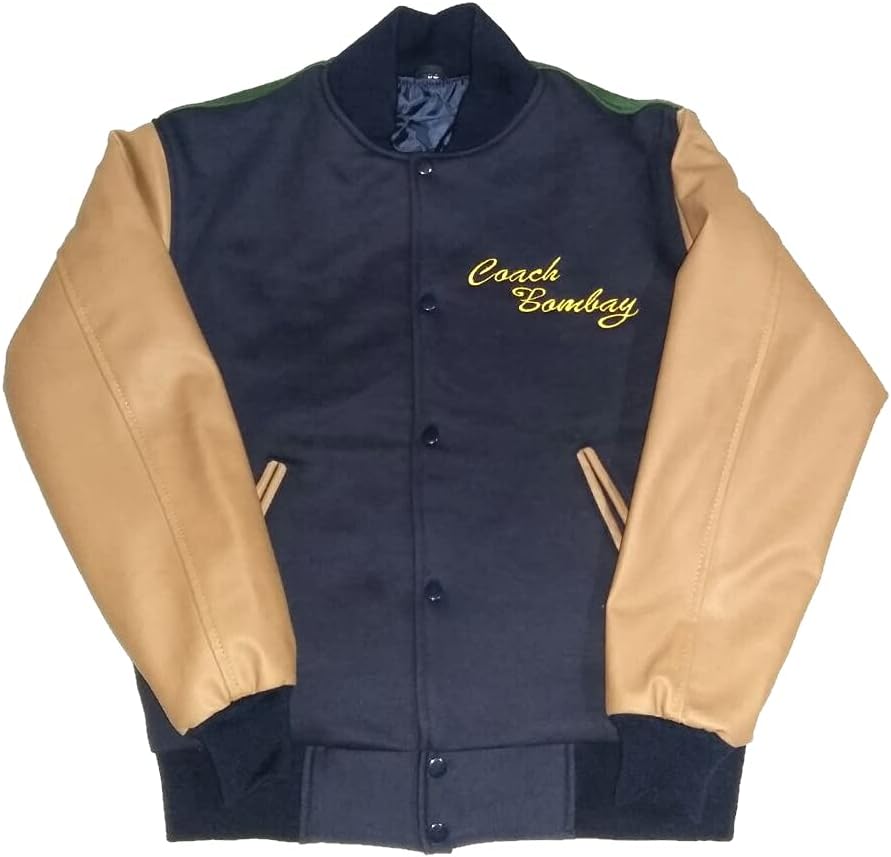 My Party Shirt Gordon Bombay Ducks Varsity Jacket - Everyday Wear & Costume Coat 90s Hockey Movie Gift Embroidered Letterman