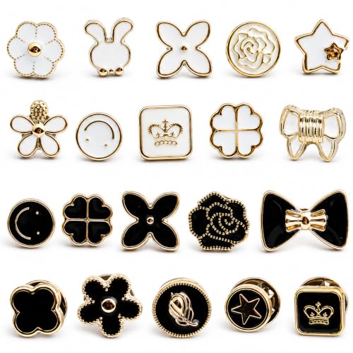 Image of Flower Shape Lapel Pin for Men & Women, Stainless Steel Suit Pin with Secure Spring Clasp, Lightweight Decorative Pin for Blazers Jackets Shirts Bags and Accessories
