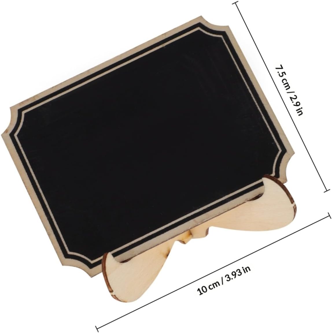 FUOYLOO 20pcs Mini Decorative Chalkboards for Kitchen Menu Board Small Erasable Wood Chalk Signs with Rounded Corners Tabletop Message Boards for Restaurant Buffet Display
