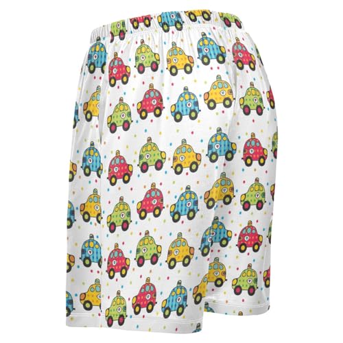 Colorful Taxi Pajama Bottom Shorts for Men Soft Casual Sleep Lounge Shorts with Pockets S-XXL3