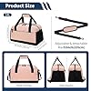 LONALIA Small Gym Bag with Wet Pocket - 14 inch Carry on Mini Duffle Bag Multi Pockets for Weekend Overnight Travel - Nude Pink #3
