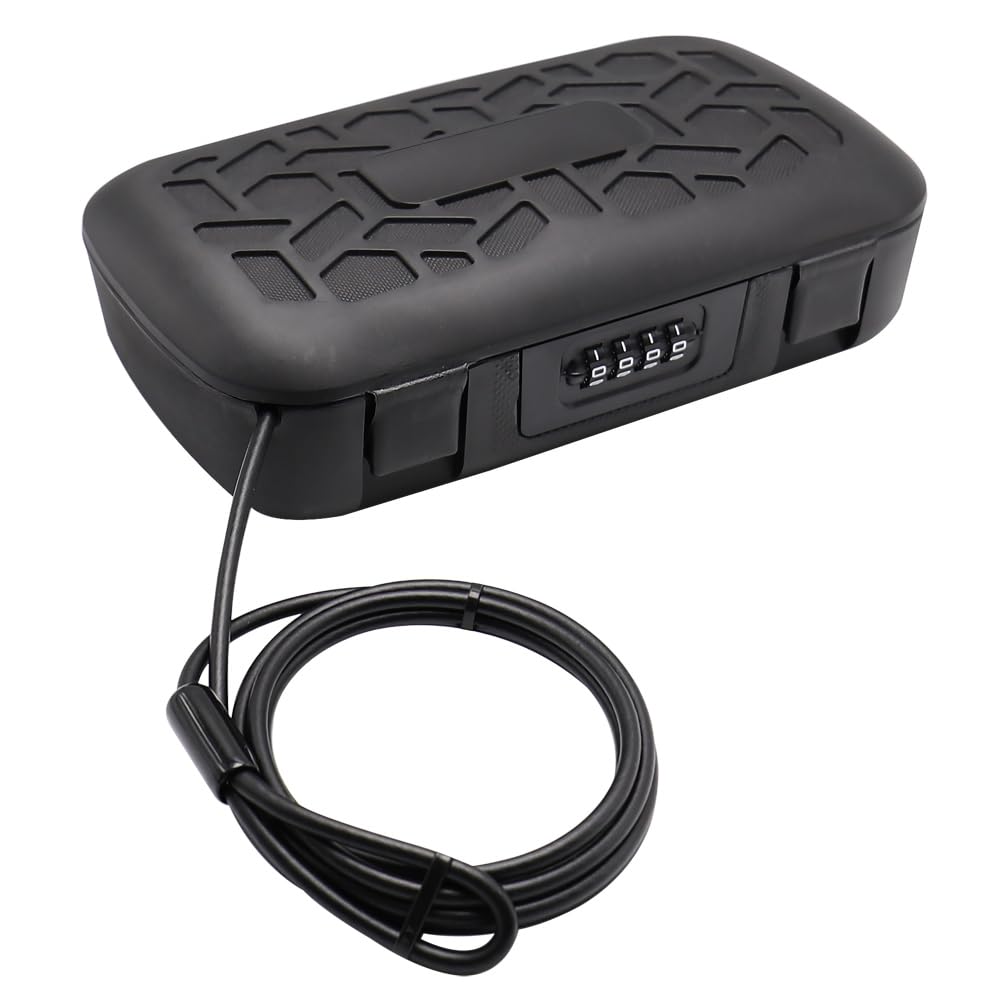 Techly 369502 Cassaforte Portatile Cassetta di Sicurezza a Combinazione Nero