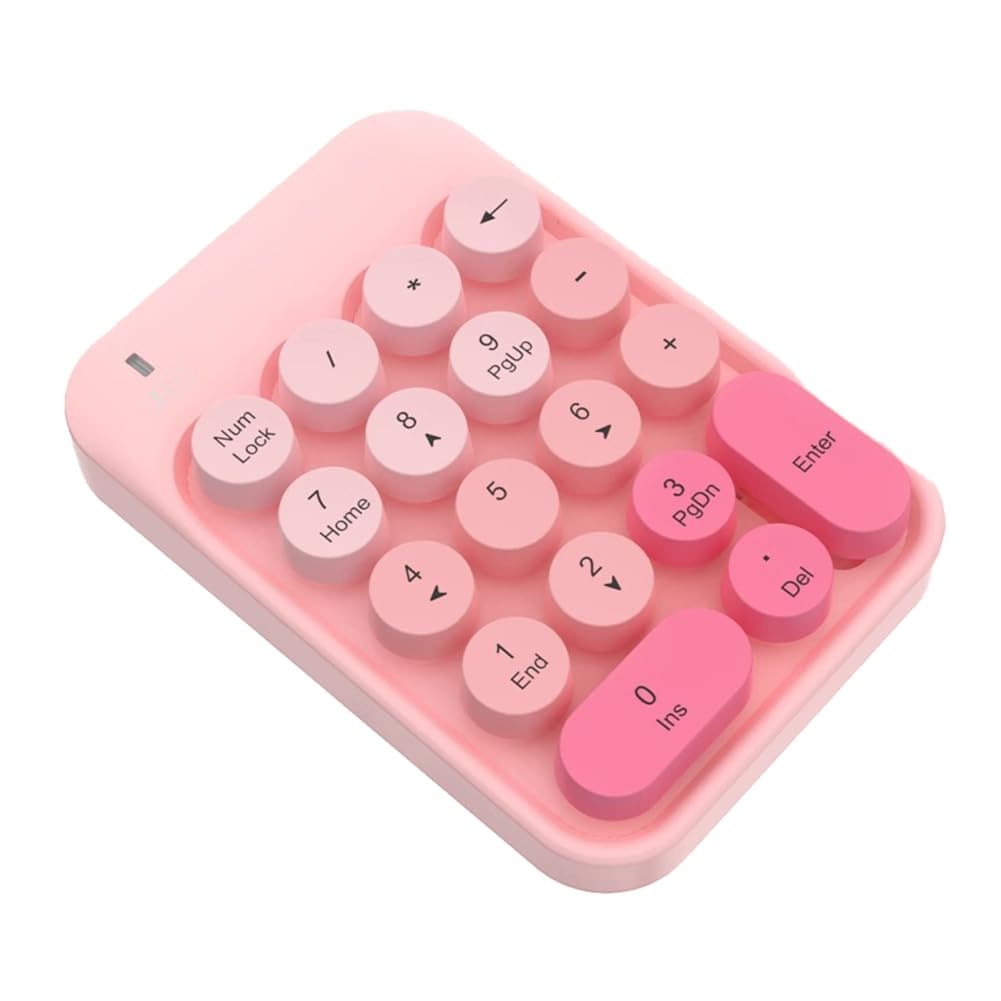 – 2.4g Wireless Numeric Keypad Wireless Number Pad Cute Mixed Color Financial Special Nine-Key Password Carry It Easily for Laptop/Notebook/PC A