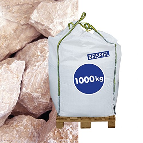 1000kg BigBag Gabionen Steine Marmorkies Bianco Italia 70-120 mm - Steinbrocken - Bruchstein für Gabionen