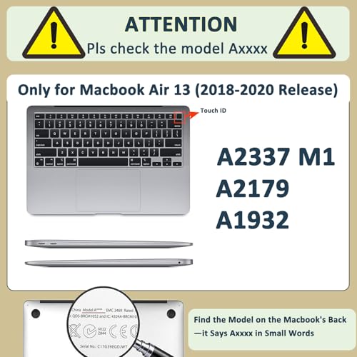 Carcasa MacBook Air A2337 que evita arañazos con cubierta de teclado y bolsa de neopreno 3