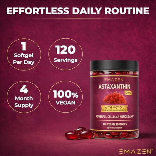EMAZEN Astaxanthin 12mg with MCT Oil