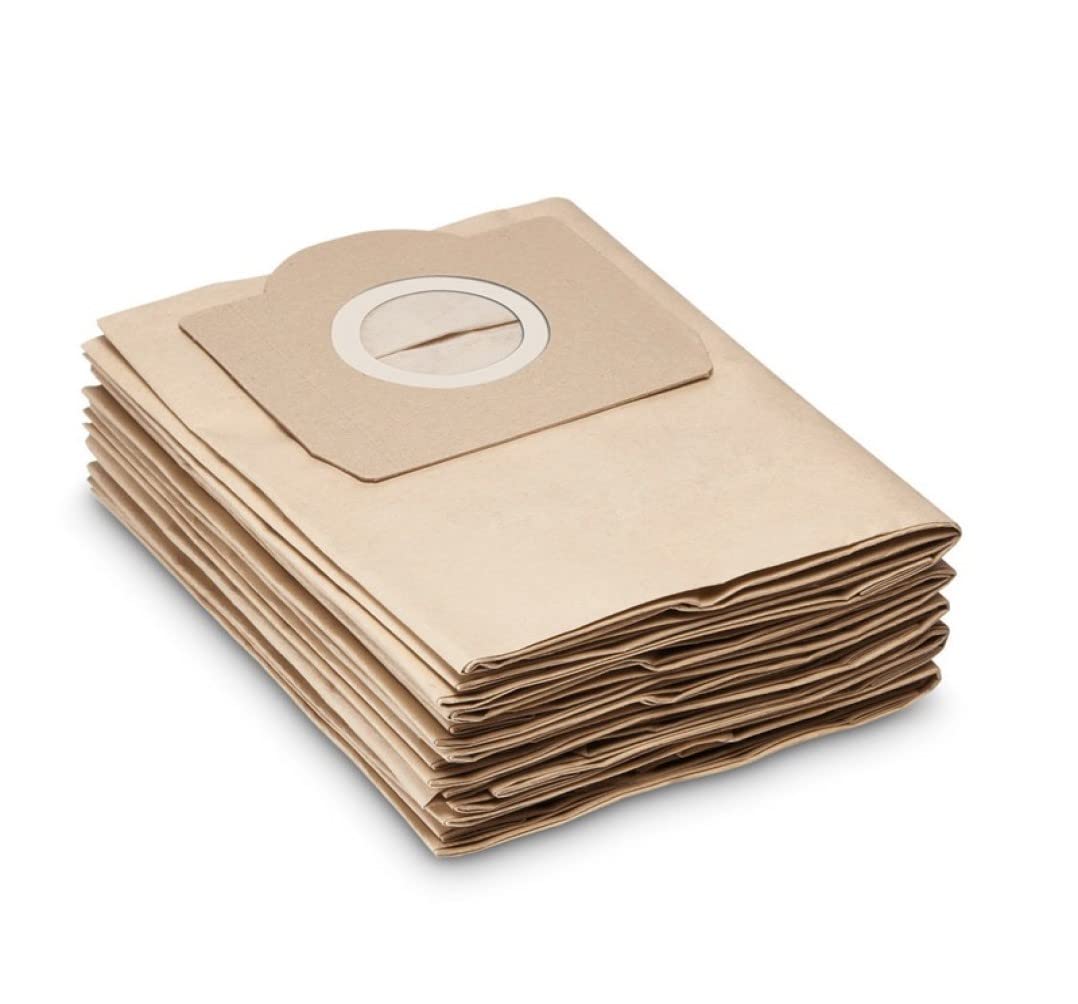 FIND A SPARE Pack of 10 Paper Dust Bags To Fit Karcher A2004 A2000 WD3 WD3P Series MV3 Wet & Dry Premium Vacuum Hoover Cleaner Alternative to 6.959-130.0