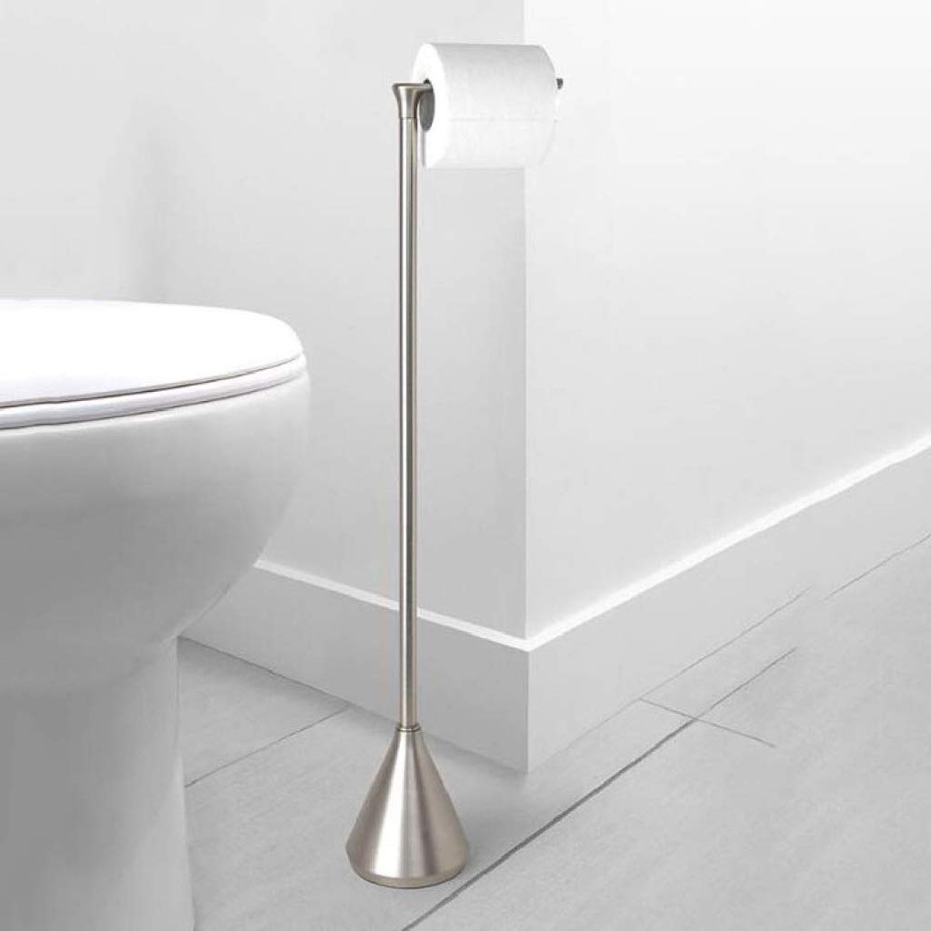 Metallo Carta igienica Holder-Free Standing Supporto di Carta igienica in Acciaio Inox antiruggine lavabo Tessuto del Rullo Holder Floor Stand Bagagli Moderna
