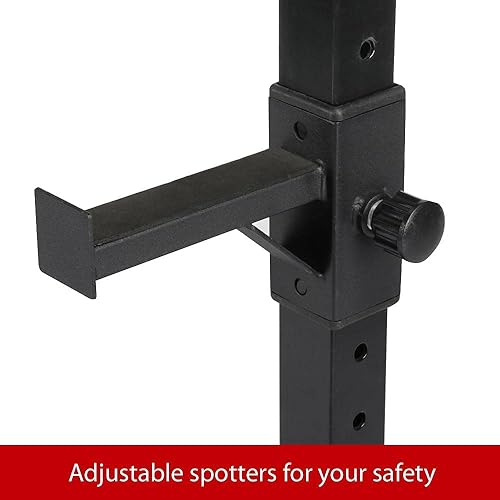 Miniatura 5 de Topeakmart 45-70.5 pulgadas ajustable para sentadillas Estación de inmersión Soporte de barra Soporte de inmersión Banco de fitness Equipo de prensa