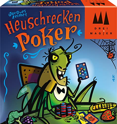 Schmidt Spiele Saltamontes Póker, Tres Mago Juego De Cartas, Multicolor (40893)