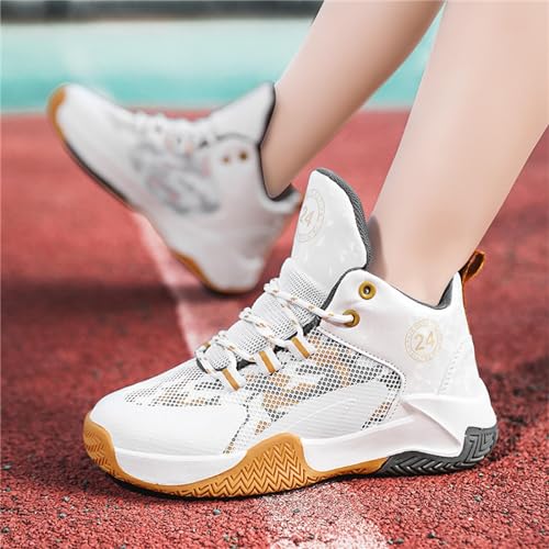 Childrens Basketball Sneakers High Top Breathable Lace Running Sport Shoes Kids Boys Girls Non Slip Breathable Shoes3