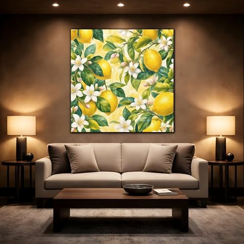 Impression sur toile de citrons déco murale cuisine moderne et rétro - 2