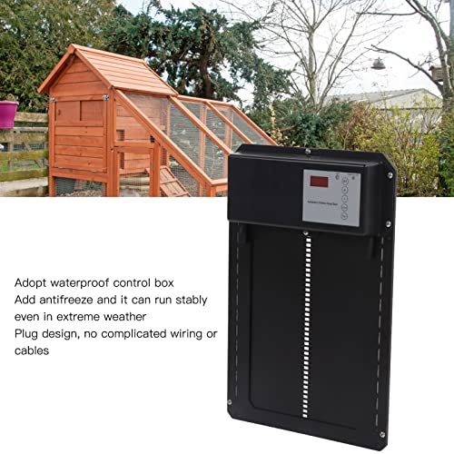 Automatischer Hühnerstall-Türöffner-Kit ABS und Stahl Auto Chicken Door Light Sensing Chicken Coop Door Timer Control… – Bild 5