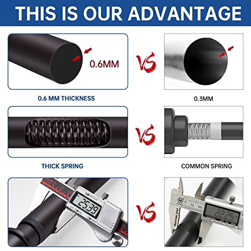 Image of BRIOFOX Industrial Shower Curtain Rod - 2-in-1 Design Tension Curtain Rod - Never Rust Non-Slip 43 to 72 Inch Stainless Steel, Bronze Window Curtain Rod