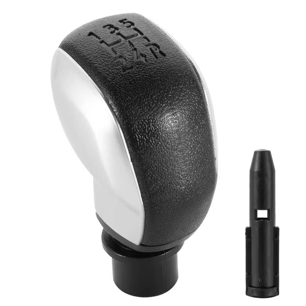 QVQOJCTH Auto Accessory 5 Speed Shift Knob for Peugeot 306 307 301 206 207 408 308 508 2008 C4L C2 for Citroen C- Quatre C- Triomphe Elysee(Sliver)