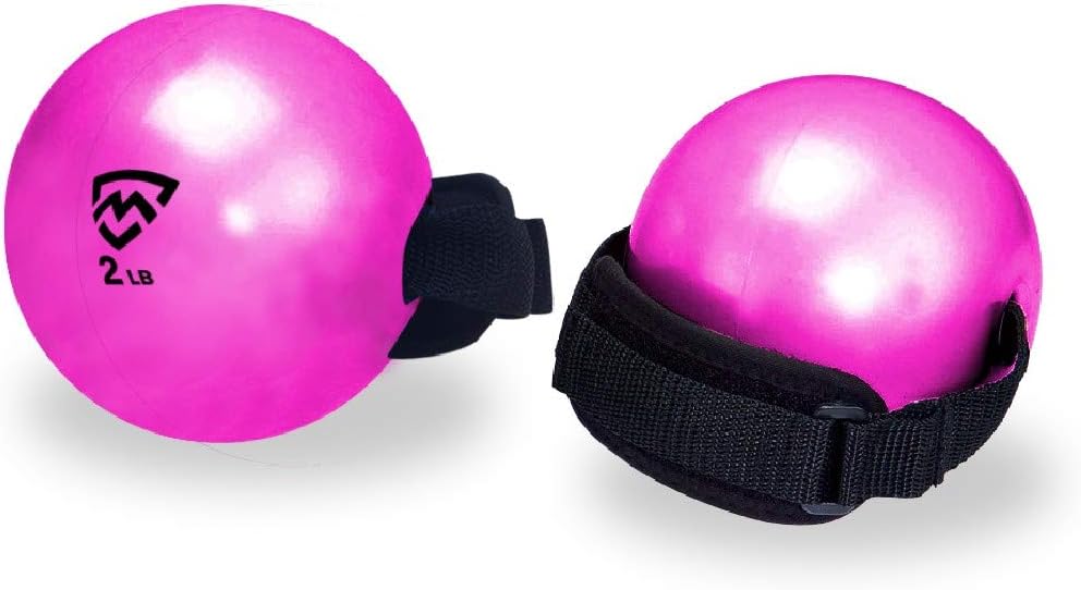 2lb Soft Weighted Toning Medicine Ball with Handle Strap - Set of 2 - Small Mini Size - for Pilates, Yoga, Physical Therapy, and Core - Product Exercise Guide & Fitness Workout Tips Included