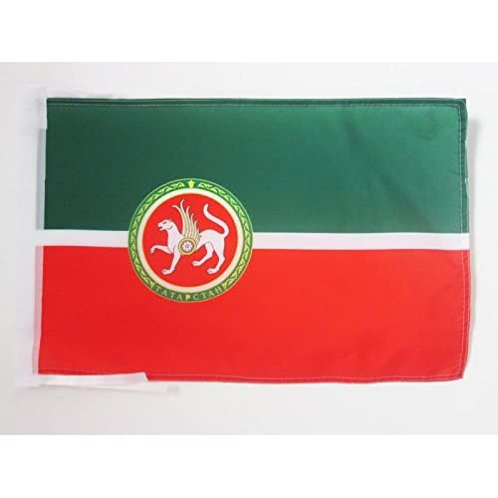 AZ FLAG - Republic of Tatarstan Flag - 18'' x 12'' - 100% Polyester tatar Small Banner with Two Cords - Fade Resistant - Vivid Colors - 18x12 in - 45x30 Cm — image 1