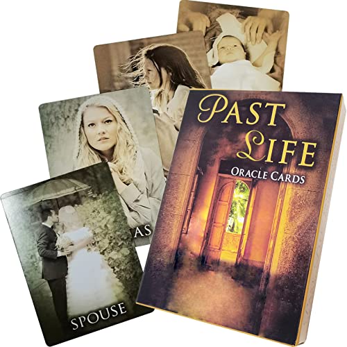 GZXINKE Past Life Oracle Cards for Beginners and Expert Readers, 44-Card Deck Board Games Cards Party Supplies, Divination Fortune Telling Game Card Set for Family Friends Party
