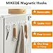 MIKEDE Magnetic Hooks Heavy Duty, Strong Magnet with Hook for Fridge, Super Neodymium Extra Strength Industrial Hooks for Hanging, Magnetic Hanger for Toolbox, Cruise, Grill - (White, 28 Pack)
