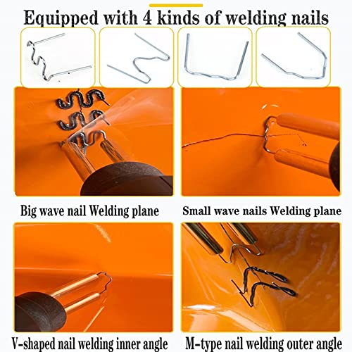 Kingsea 70W Hot Stapler, Plastic Welding Machine Car Bumper Repair Kit, 400Pcs Hot Staples,Plastic Welding Repair Kit Systems With Plier/4 Types Of Flat/Outside Inside Corner/Wave Staples #TOP2