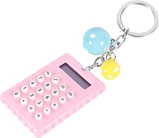 TEHAUX Calculadora De Bolso Mini Calculadora Eletrônica Pequena Calculadora Chaveiro Calculadora Com Fivela Chave Crianças Calculadora Crianças Chaveiro Papelaria Pvc Miniatura Tamanho