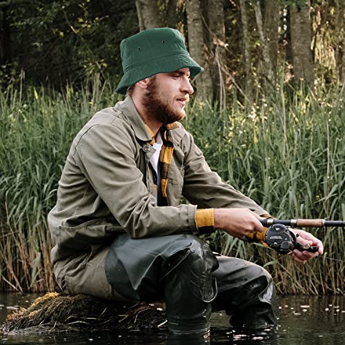 Image of Falari Men Women Unisex Cotton Bucket Hat 100% Cotton Packable for Travel Fishing Hunting Summer Camp