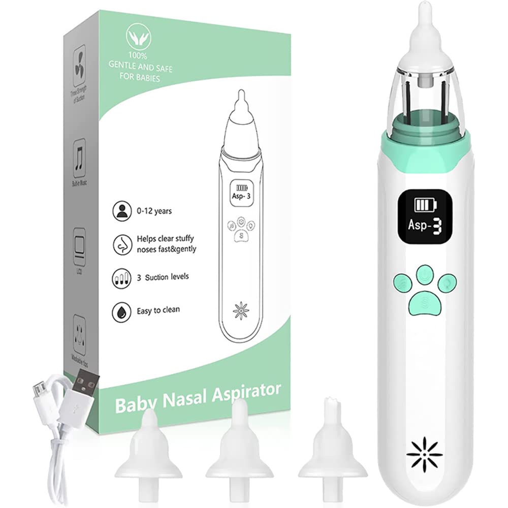 JuzhenQX Baby Nasal Aspirator Baby Nose Cleaner Babies Accessories Newborn Hygiene Kit Mucous Remover Baby Nose Cleaner for Newborn Toddlers and Kids