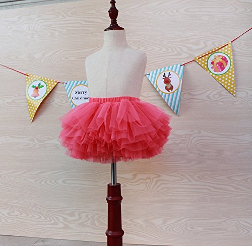 Image of Tutu Skirt for Baby Girl Toddler 6 Layered Tulle Skirts 1-8T