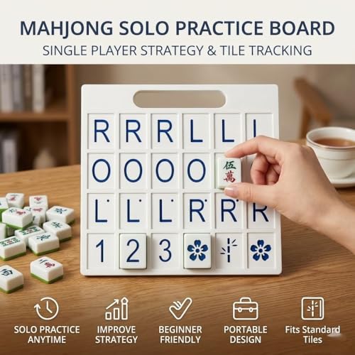 Tablero de práctica Mahjong para un jugador miniatura 3