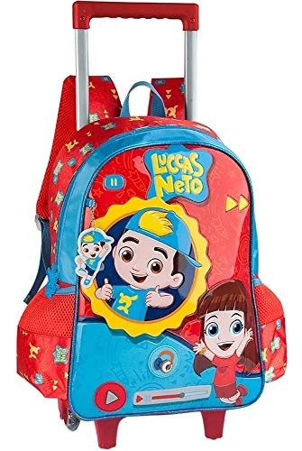 Kit Mochila Infantil Escolar Luccas Neto Rodinhas Tam G Clio
