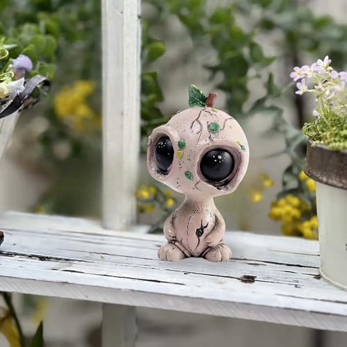 Estatua de alienígena de resina para jardín y decoración miniatura 3