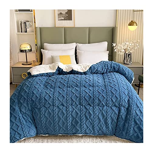Edredón Algodón Invierno -Edredón de Invierno de Terciopelo de Cordero, Doble Pelusa Edredón Cálido De Algodón Agradable para Las Siestas De Invierno En El Hogar,D,150x200cm/1.5kg Cover