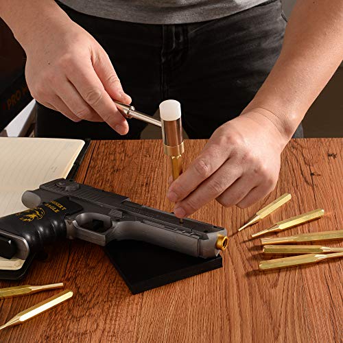 Brass Punch Set, Hammer Bench Block Kit | Gunsmithing, Gun Repair Tools Kit With Steel, Plastic for Armorers, Watch, Jewelry, and Craft - Thumbnail 4
