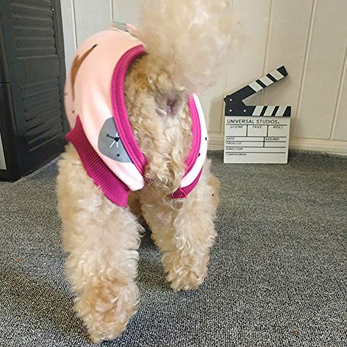 Image of Kukaster Puppy Recovery Suit - Winter Fleece Wound Protective Clothes, Warm Dog Vest, Windproof Spay Recovery Suit (RSS07-pink red-m)