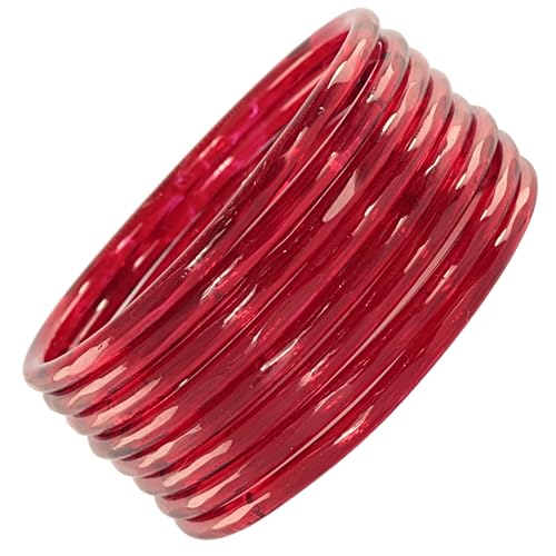 Image of ZULKA Designer Plain Glossy Glass Kada Set For Women & Girls With Diamond Cut Design | Fancy Designer Glass Bangles | Traditional Chudi | Kanch Ki Churi | Stylish Glass Kada For Wedding - Set Of 8