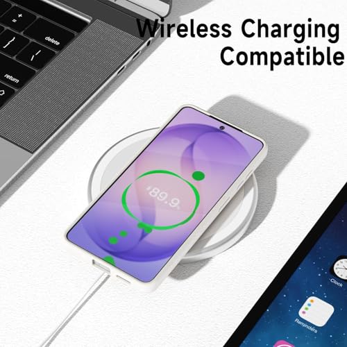 Image of DIZORO Microfiber Candy Case Compatible with Samsung S26 Ultra 5g Smooth Touch Cushion Liquid Soft Silicone Gel Rubber Phone Cases Non-Slip Full Body Protective Shockproof Back Cover (White)
