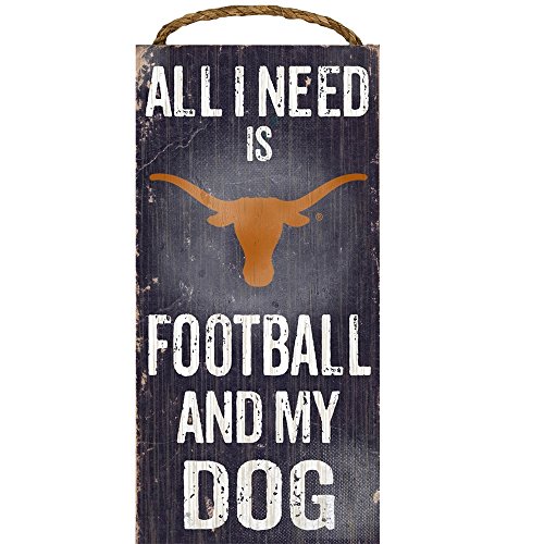 Fan Creations C0640 University of Texas Football and My Dog Sign, Black/White/Orange, 6\" x 12\"