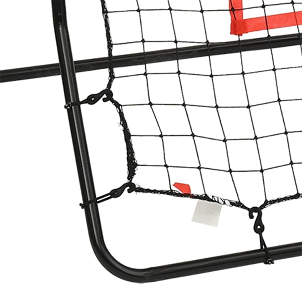 Softball Rebounder stalowa siatka treningowa, 88 x 79 x 137 cm, z taśmą celowniczą i gumowymi taśmami do bramki do piłki nożnej, bramki treningowej, gry podawania, dryblingu, wypoczynku i