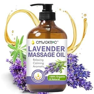 Lavender Oil Massage Oil for Massage Therapy, Massage Oils for Date Night, Lavender Essential Oil Carrier Oil, Gua Sha Relaxing Body Oil, Natural Lavender Oil for Skin Hair,Fragrance Oil for Women Men