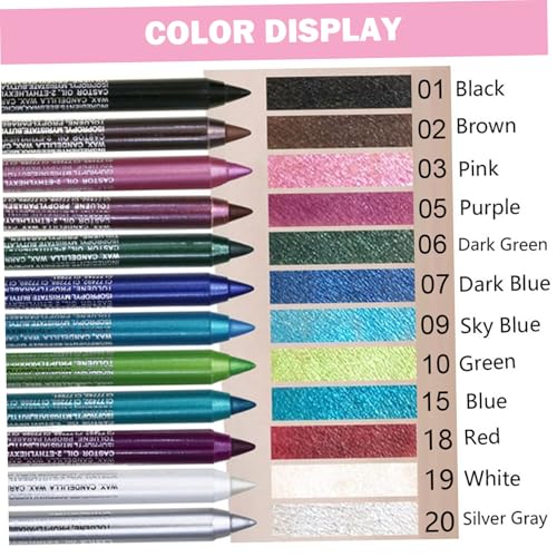 Set de 12 lápices gel delineador de ojos coloridos miniatura 2